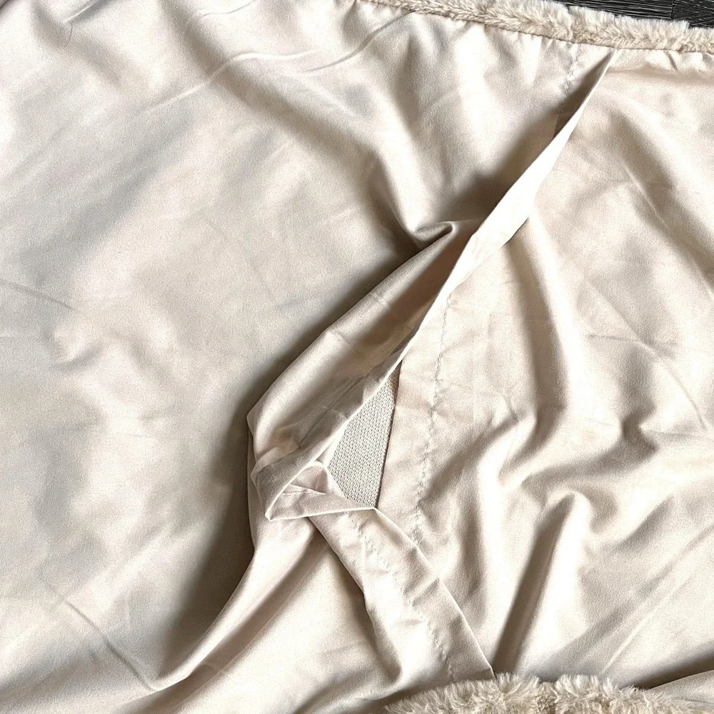 Betsey Johnson Cream Faux Fur Heart Embossed Standard Pillow Shams Coquette